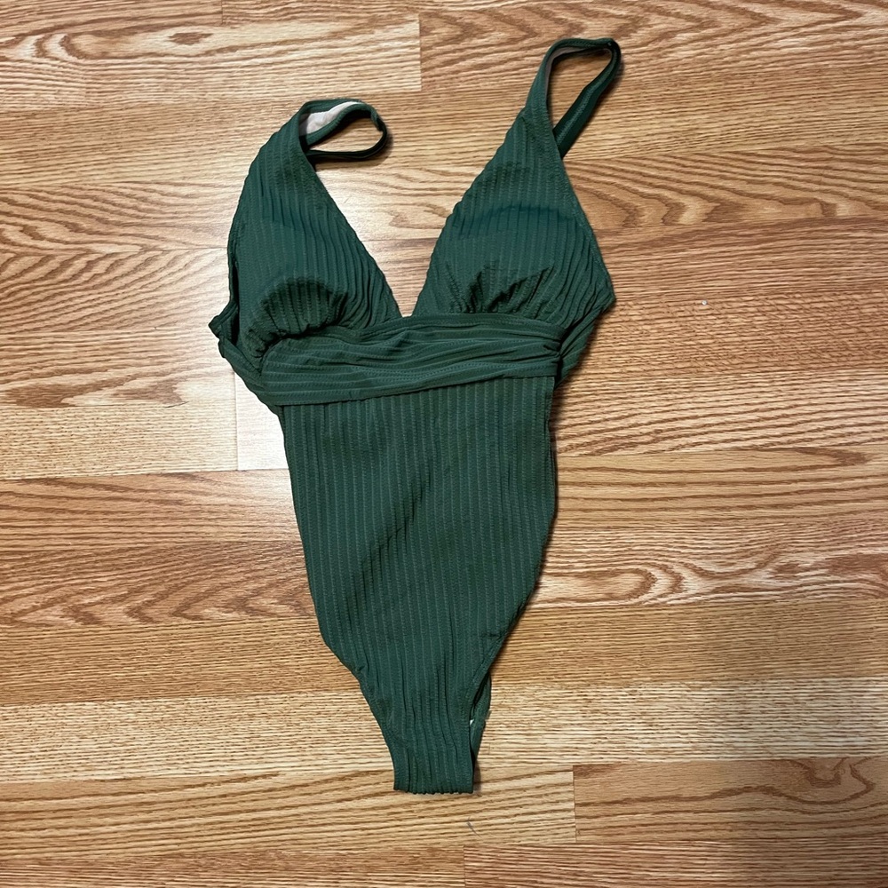 Green One Piece Bathing Suit